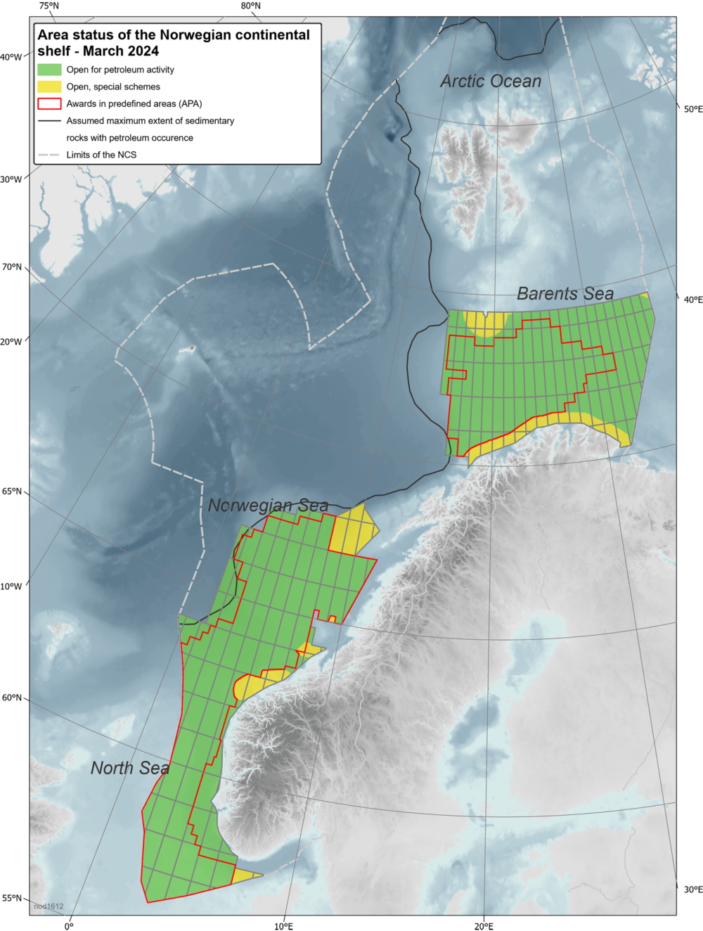 Source: Norwegian Offshore Directorate Area status of the Norwegian continental shelf
