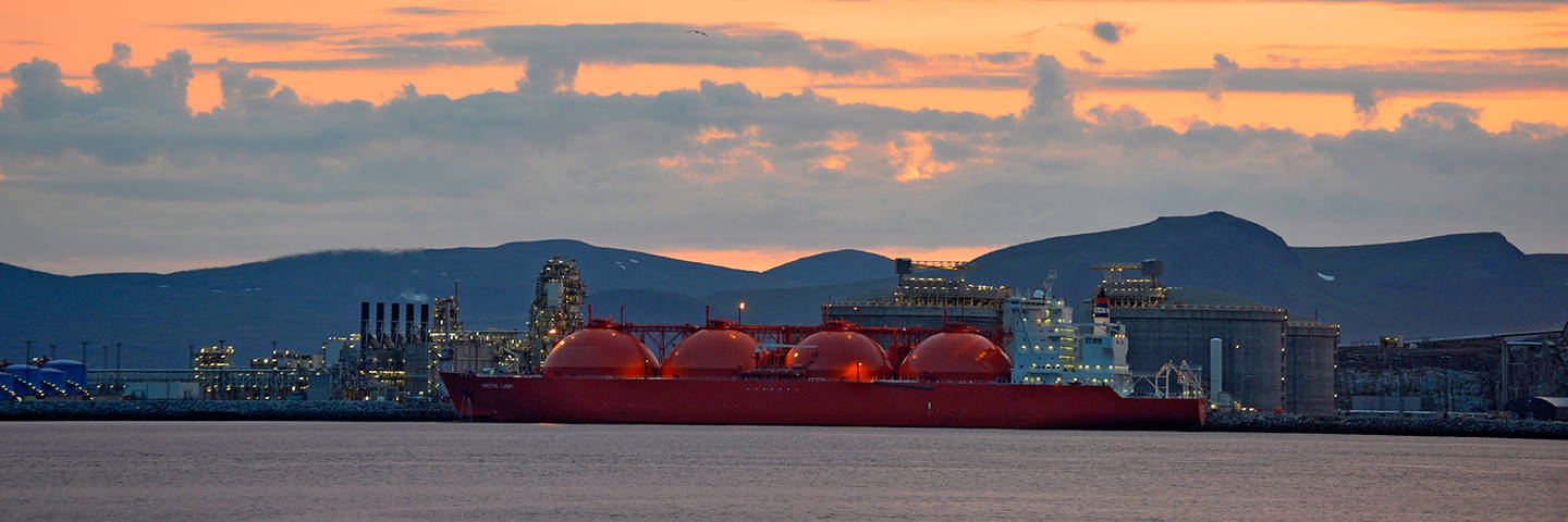 Photo: Harald Pettersen / Equinor (Statoil) Arctic Princess at the LNG facility on Melkøya
